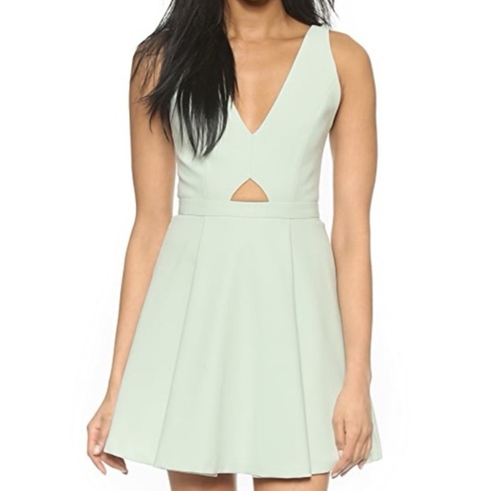 Alice + Olivia Mint Cutout Dress